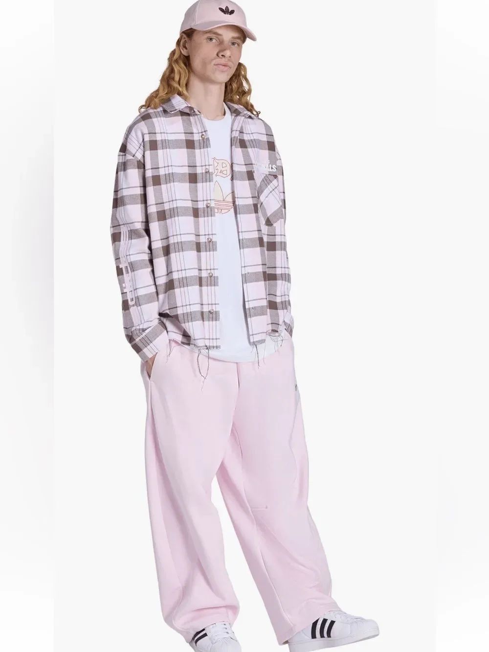 adidas Pink Plaid Flannel Shirt